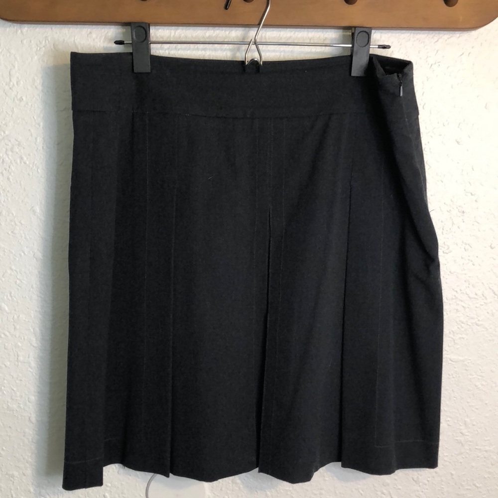 Dark grey pleated skirt